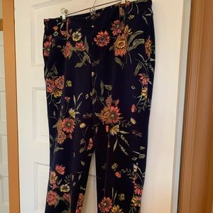 Old Navy Harper floral pants mid-rise ankle length size 12